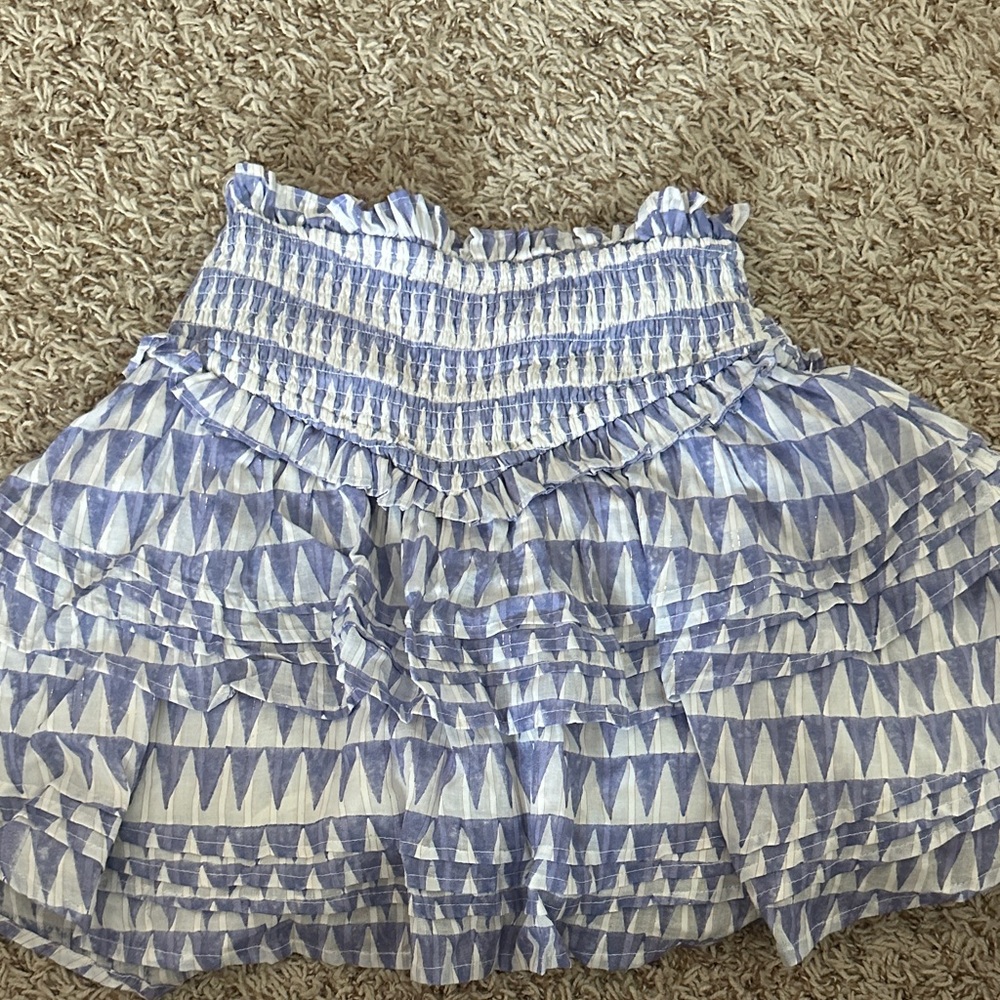 light purple and White Geometric Skirt